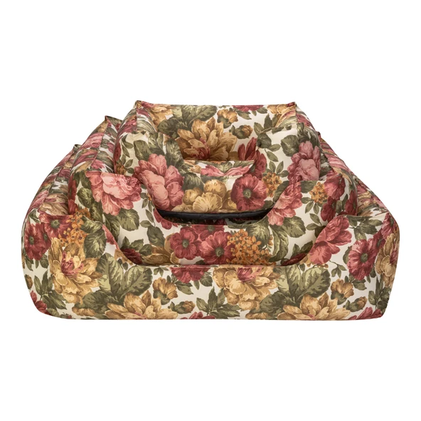 Pet Comfort Alpha  Gül Desenli Köpek Yatağı M 80x65cm - Resim 4