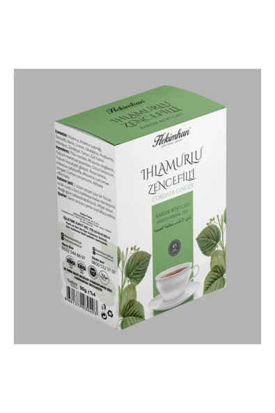 IHLAMURLU ZENCEFİLLİ ÇAY Doğal 45'li Süzen Poşet ürün görseli