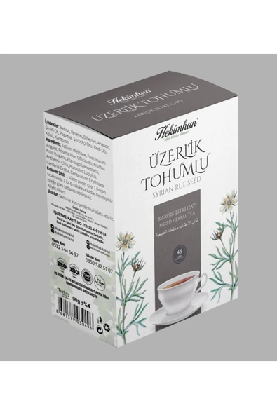 Nk Organik ÜZERLİK TOHUMLU KARIŞIK ÇAY Doğal 45'li Süzen Poşet ürün görseli