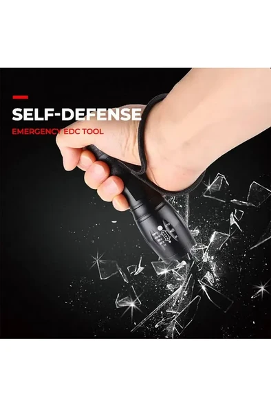 Q-MAX PS-918A ŞARZLI ZOMLU POLİCE EL FENERİ*60 - Resim 2