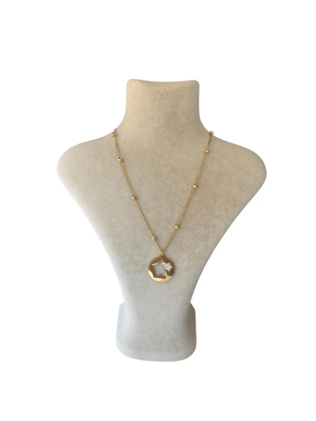 Xbaby Taşlı Yıldız Gold Kolye ürün görseli