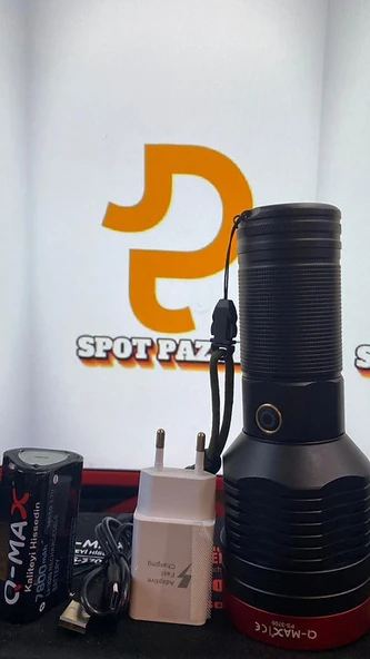 Q-MAX PS-3700 Şarj Edilebilir Pofesyonel Avcı Zoomlu El Feneri - 2