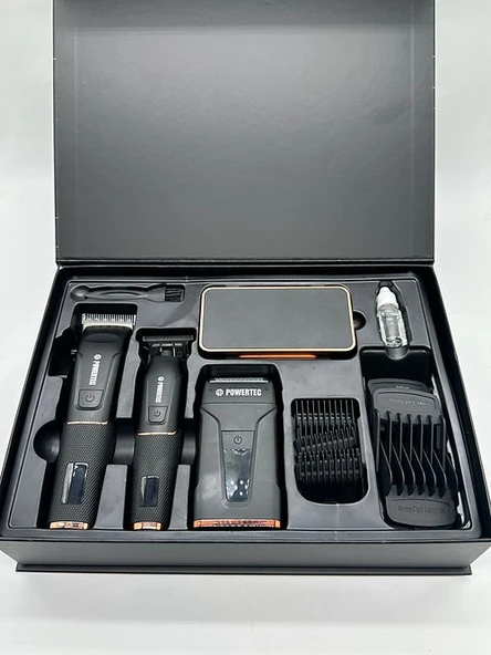 Powertec TR-5400 3'lü Set Saç,Sakal,Ense,Vücut,Günlük Bakım Seti - 3