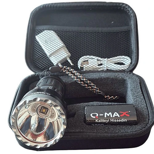 Q-MAX PS-3600 Şarj Edilebilir Pofesyonel Avcı El Feneri ürün görseli 1