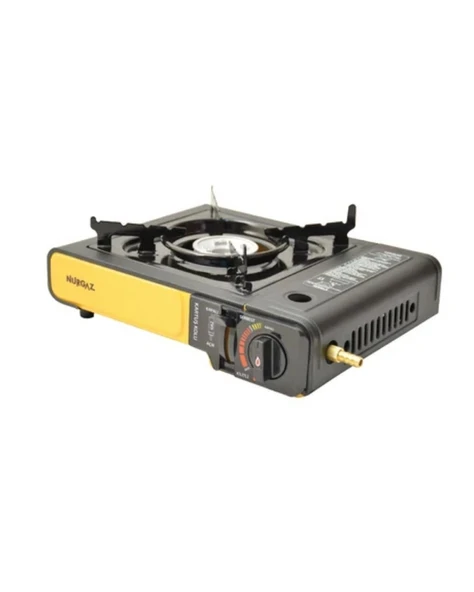 Tekli Portatif Ocak Tüp Girişli Siyah+Dedantör Set+220Gr 3 Adet - Resim 2