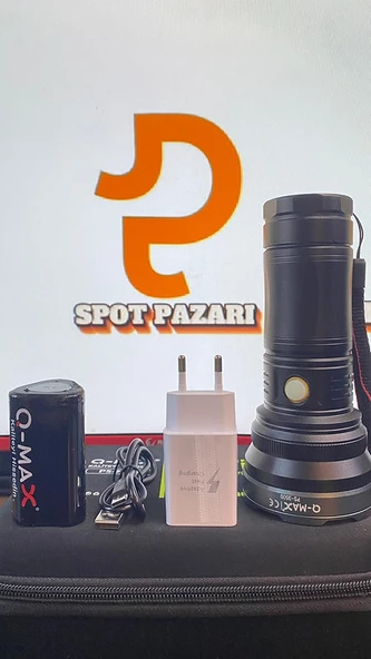Q-MAX PS-3500 Şarj Edilebilir Profesyonel Avcı El Feneri - 2