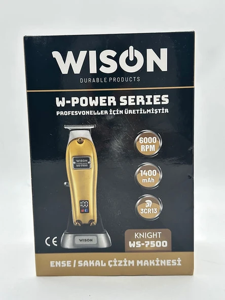 2 Yıl Wison W-Power Serisi WS-7500 Profesyonel Sıfıra Yakın Kesim Ense-Sakal Çizim Tıraş Makinesi I - 2