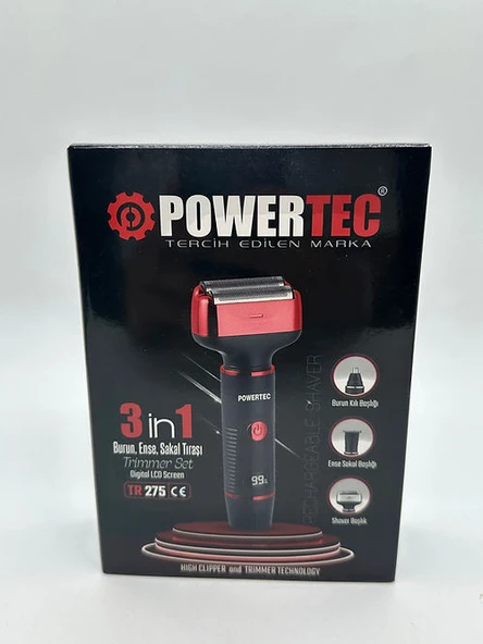 Powertec TR-275 3-in-1 Burun Ense Sakal Makinesi - 3