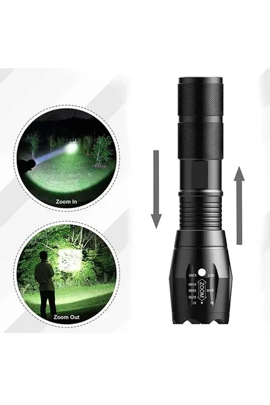 Q-MAX PS-918A ŞARZLI ZOMLU POLİCE EL FENERİ*60 ürün görseli 1