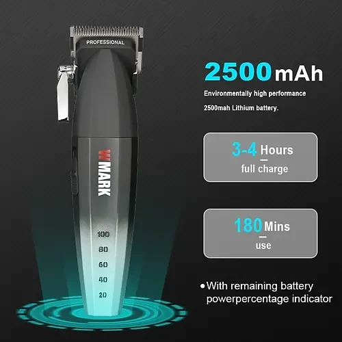 WMARK NG-2038 profesyonel şarj edilebilir saç kesme saç kesme makinesi - 3