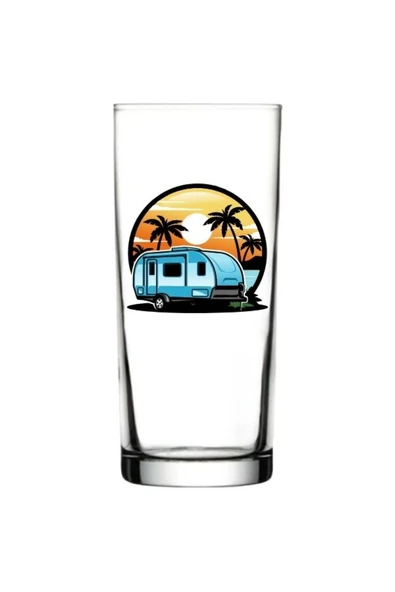 Özcan Tasarım Karavan Baskılı Rakı Bardağı - Karavanlı Rakı Bardağı ürün görseli