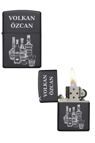 Özcan Tasarım Kişiye Özel Alkol Baskılı Metal Çakmak ürün görseli