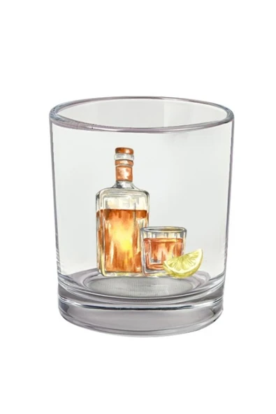 Özcan Tasarım Viski Baskılı Viski Bardağı - Viski Bardağı ürün görseli