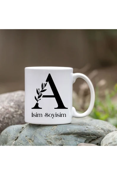 Özcan Tasarım Kişiye Özel A Harfi Bardak - İsim Yazılı Bardak - İsimli Bardak ürün görseli