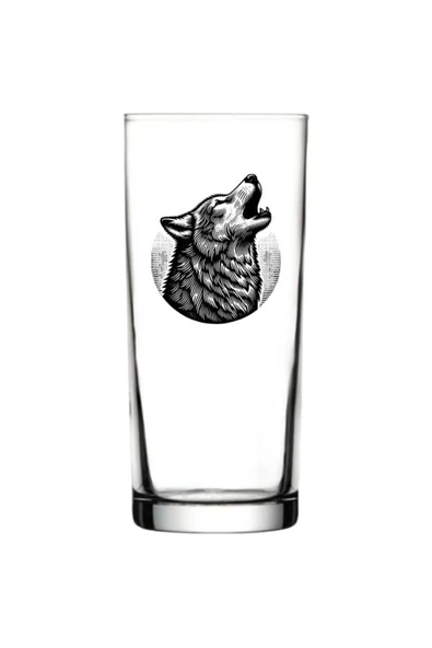 Özcan Tasarım Kurt Baskılı Rakı Bardağı - Kurtlu Rakı Bardağı ürün görseli