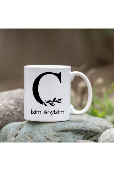 Özcan Tasarım Kişiye Özel C Harfi Bardak - İsim Yazılı Bardak - İsimli Bardak ürün görseli
