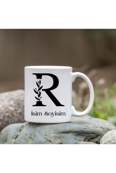 Özcan Tasarım Kişiye Özel R Harfi Bardak - İsim Yazılı Bardak - İsimli Bardak ürün görseli