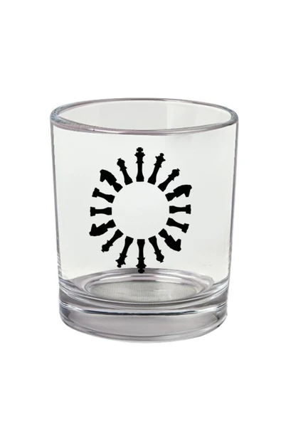 Özcan Tasarım Satranç Baskılı Viski Bardağı - Satranç Bardak ürün görseli