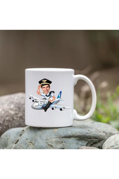 Özcan Tasarım Kişiye Özel Bardak - Karikatür Bardak - Pilot Bardağı ürün görseli