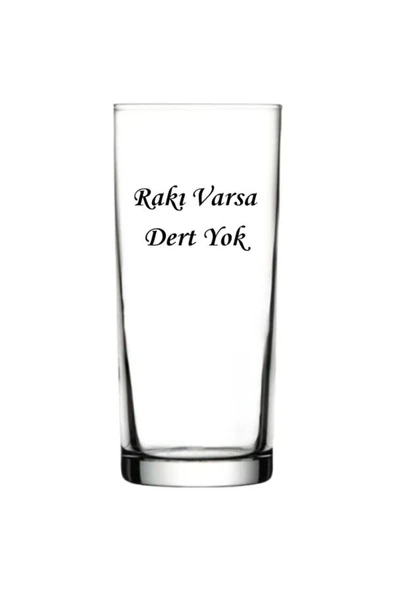 Özcan Tasarım Rakı Varsa Dert Yok Yazılı Rakı Bardağı ürün görseli