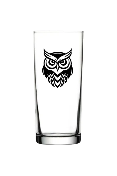 Özcan Tasarım Baykuş Baskılı Rakı Bardağı - Baykuşlu Rakı Bardağı ürün görseli