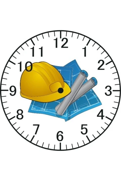 Özcan Tasarım Mühendis Model Duvar Saati - Mühendis Saati ürün görseli