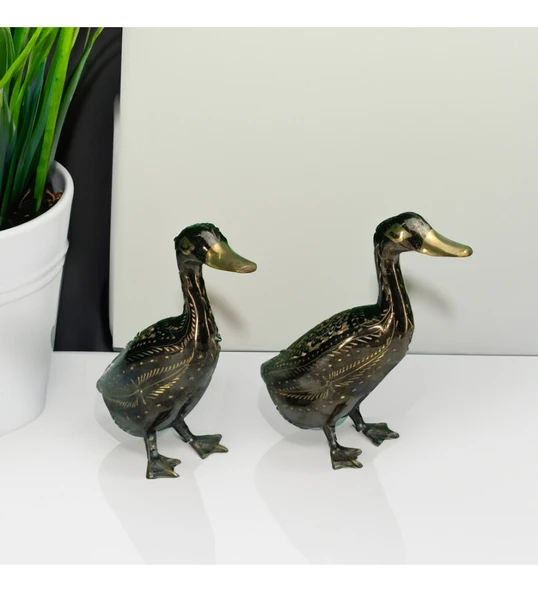 Dekoratif Biblo Ördek 2'li Set HK5015 ürün görseli