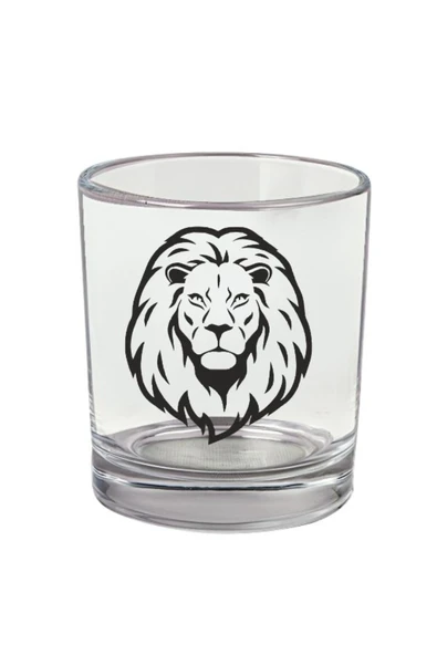 Özcan Tasarım Aslan Baskılı Viski Bardağı - Aslanlı Bardak ürün görseli