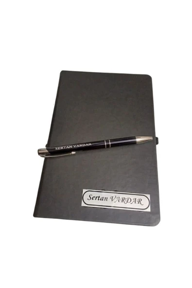 Özcan Tasarım Kişiye Özel Tarihsiz Ajanda ve Tükenmez Kalem - İsim Yazılı Ajanda ve İsim Yazılı Kalem ürün görseli