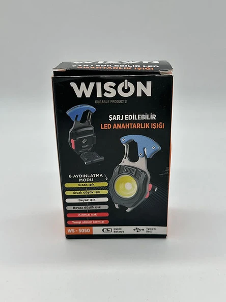 Wison WS-5050 Çok Amaçlı Taşınabilir Lamba , Tornavida , Çakmaklık , Düdük , Işık - Resim 2