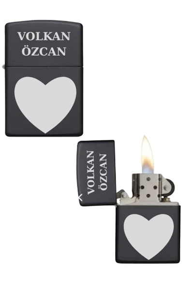 Özcan Tasarım Kişiye Özel Kalpli Metal Çakmak ürün görseli