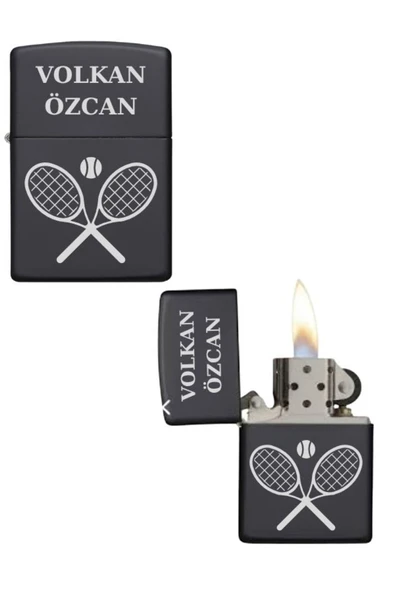 Özcan Tasarım Kişiye Özel Tenis Model Metal Çakmak ürün görseli