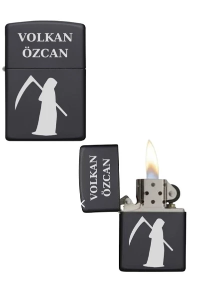 Özcan Tasarım Kişiye Özel Azrail Baskılı Metal Çakmak ürün görseli