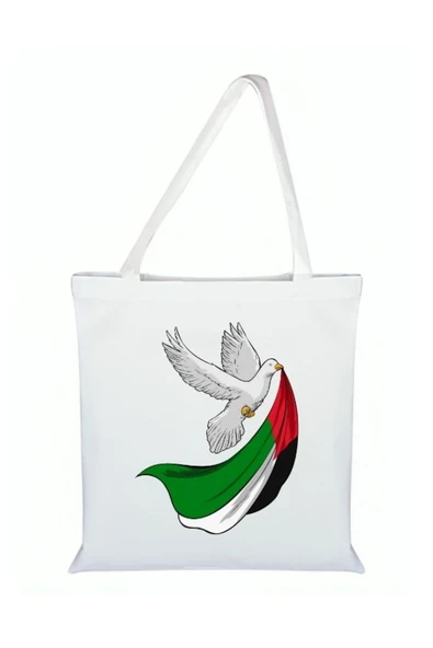 Özcan Tasarım Filistin Baskılı Bez Çanta - Filistin Bayraklı Çanta ürün görseli