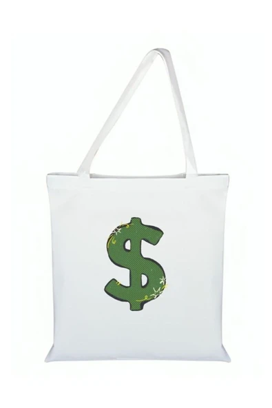 Özcan Tasarım Dolar Baskılı Bez Çanta - Dolarlı Çanta ürün görseli