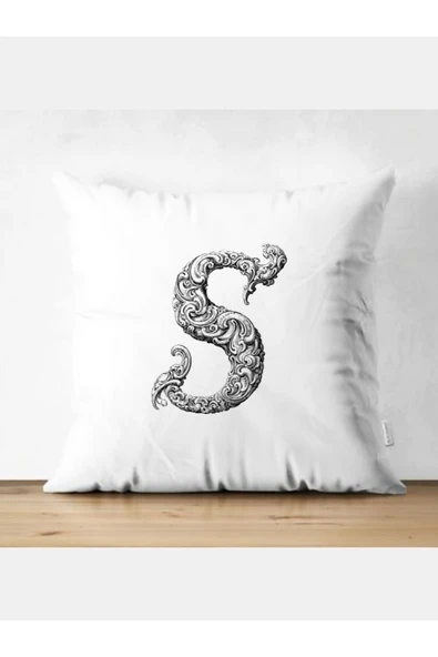 Özcan Tasarım S Harfi Kırlent Kılıfı - S Harfli Yastık Kılıfı ürün görseli