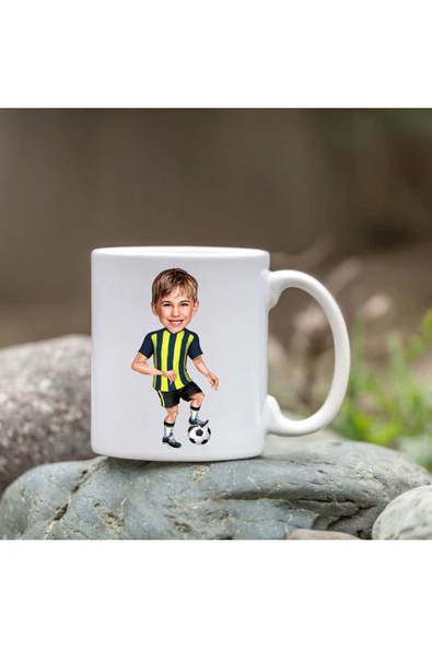 Özcan Tasarım Kişiye Özel Bardak - Karikatür Bardak - Sarı Lacivert Bardak ürün görseli