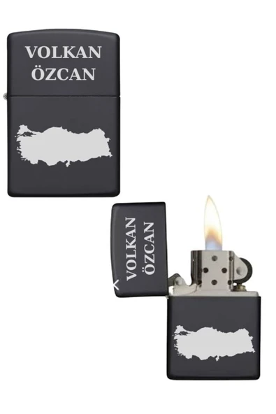 Özcan Tasarım Kişiye Özel Türkiye Haritalı Metal Çakmak ürün görseli