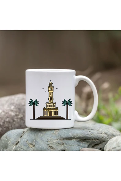 Özcan Tasarım İzmir Model Bardak - Saat Kuleli Bardak - İzmir Bardağı ürün görseli