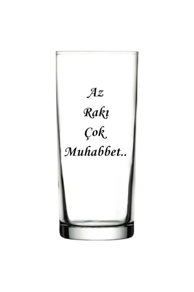 Özcan Tasarım Az Rakı Çok Muhabbet Yazılı Rakı Bardağı ürün görseli