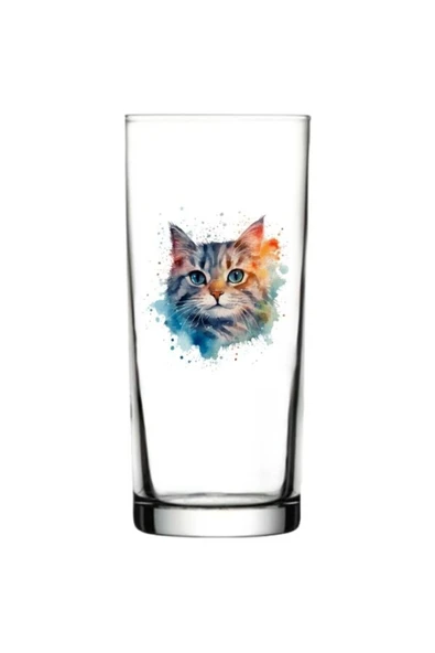 Özcan Tasarım Kedi Baskılı Rakı Bardağı - Kedili Rakı Bardağı ürün görseli