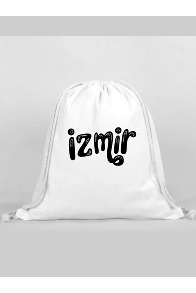 Özcan Tasarım İzmir Baskılı Sırt Çantası - İp Büzgülü Spor Çanta ürün görseli