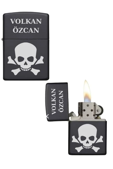 Özcan Tasarım Kişiye Özel Kuru Kafalı Metal Çakmak ürün görseli