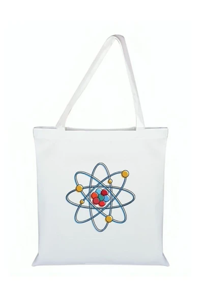 Özcan Tasarım Fizik Baskılı Bez Çanta - Fizik Sembollü Çanta ürün görseli