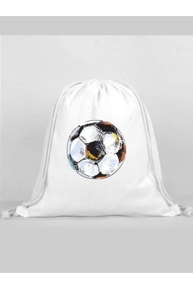 Özcan Tasarım Futbol Baskılı Sırt Çantası - İp Büzgülü Spor Çanta ürün görseli