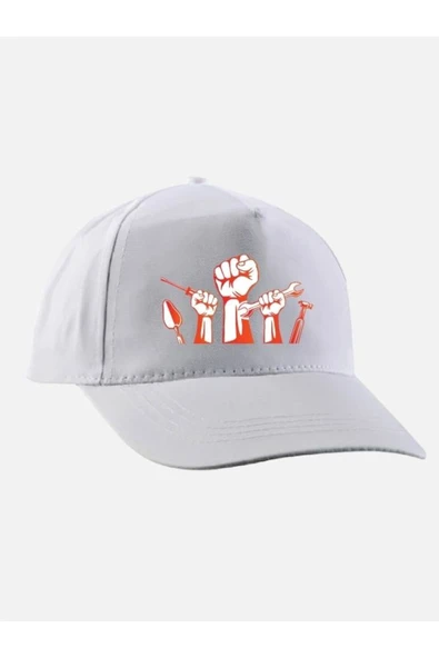 Özcan Tasarım 1 Mayıs Baskılı Şapka - İşçi Bayramı Şapkası ürün görseli