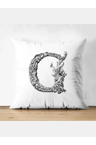 Özcan Tasarım G Harfi Kırlent Kılıfı - G Harfli Yastık Kılıfı ürün görseli