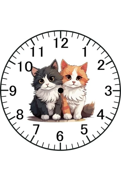 Özcan Tasarım Kedi Model Duvar Saati - Kedili Saat ürün görseli