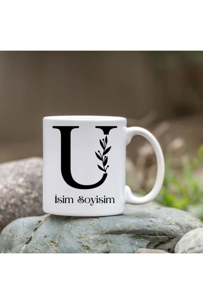 Özcan Tasarım Kişiye Özel U Harfi Bardak - İsim Yazılı Bardak - İsimli Bardak ürün görseli