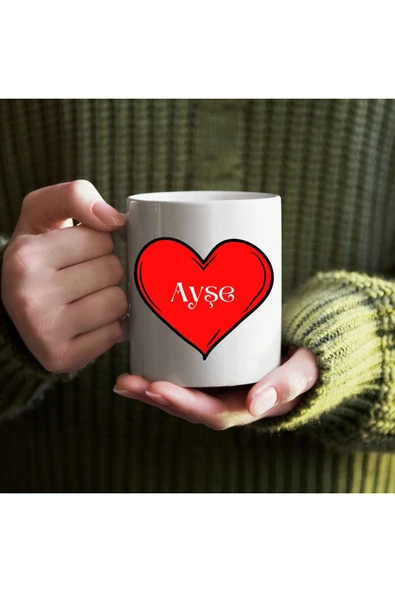 Özcan Tasarım Kişiye Özel Kalpli İsim Yazılı Bardak - İsimli Bardak ürün görseli